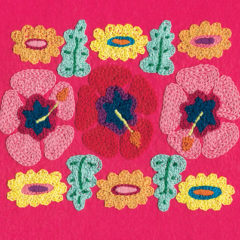 Hibiscus Embroidery on Felt