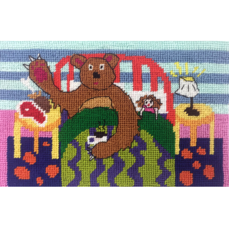 Bear with me Needlepoint Postcard