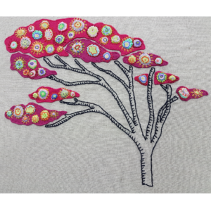 Fantasy Tree Pink Embroidery Kit