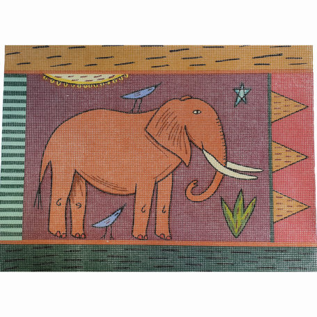 Elephant Needlepoint Cushion Kit