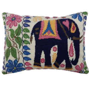 Elephant Garden Needlepoint Cushion Kitset