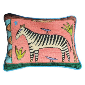 Kate Wells Zebra Needlepoint Cushions